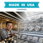 Proudly handmade in the USA, our Shroom Nature organic mushroom grow kits are crafted by experts in a professional facility.